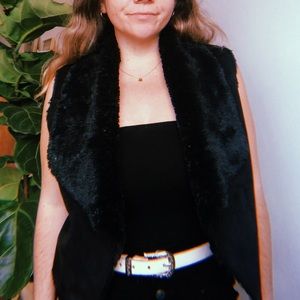 Black Javk by Bb Dakota faux fur vest